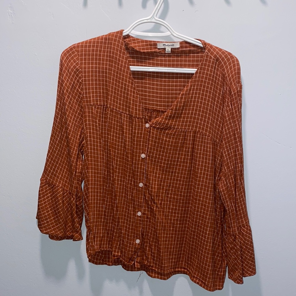 MADEWELL QUARTER SLEEVE TOP
